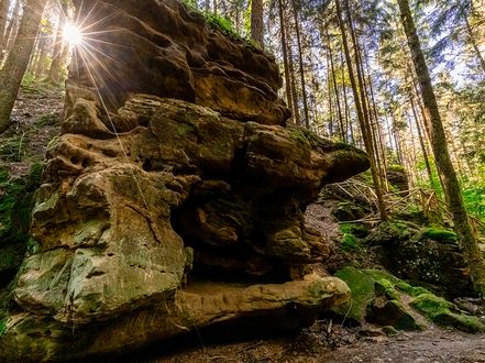 Felsformation in der Einberger Schweiz