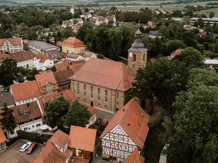 Die Landschaft rund um Bad Rodach im Blickpunkt.