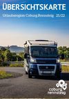Übersichtskarte mit Wohnmobilstellplätzen Titelfoto Übersichtskarte: Wohnmobil fährt auf Straße