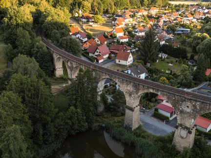 Blick auf das Viadukt Sonneberg