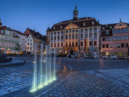 Coburger Marktplatz am Abend