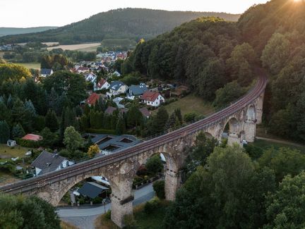 Ausblick auf das Viadukt in Sonneberg